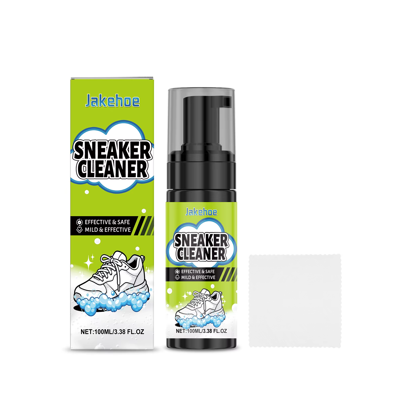 Kit de nettoyage de baskets – Un nettoyant quotidien sans rinçage avec mousse pour éliminer les tach