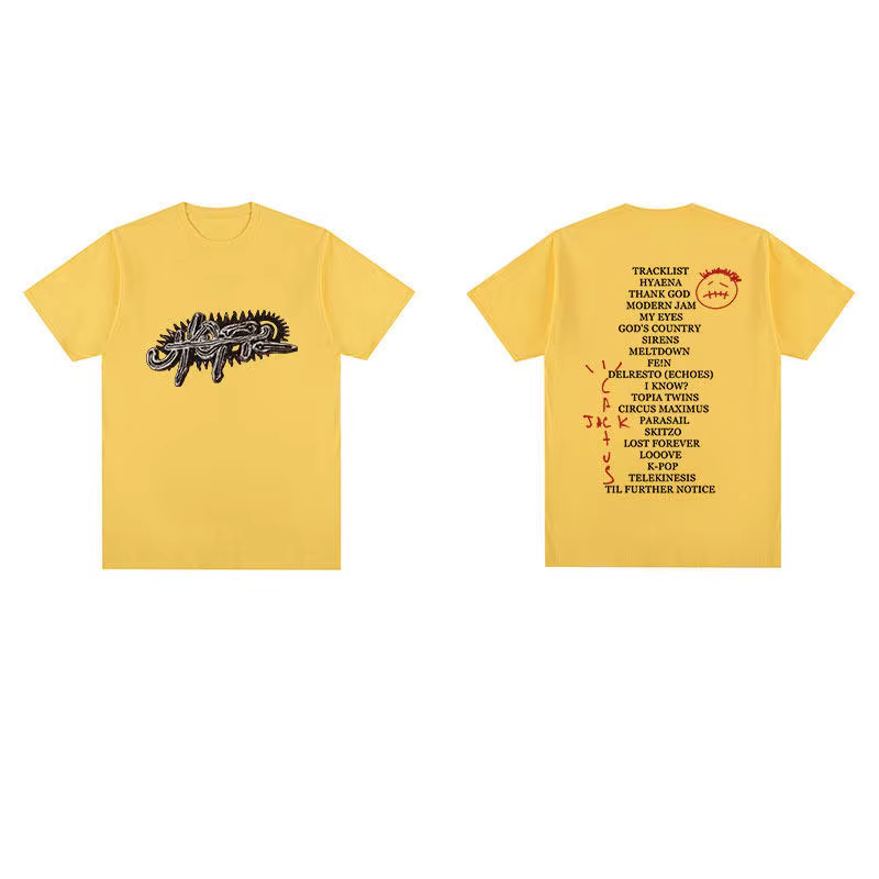 T-shirts à manches courtes Travis Scott pour hommes et femmes, T-shirt Utopia Hip-hop Street Letter 