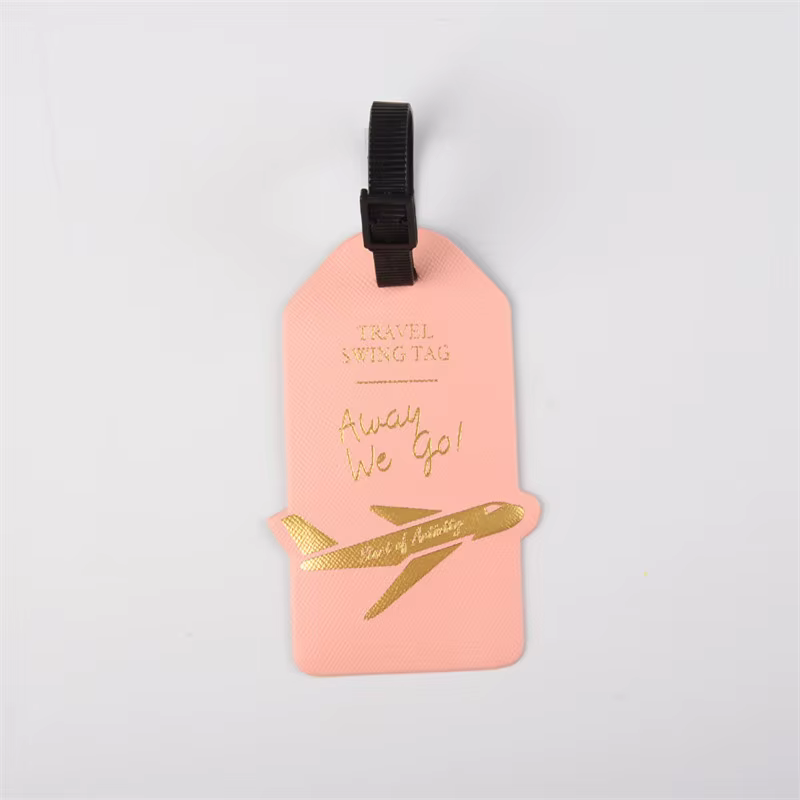 Étiquette de bagage en cuir PU pour hommes et femmes, accessoires de voyage créatifs, étiquette port