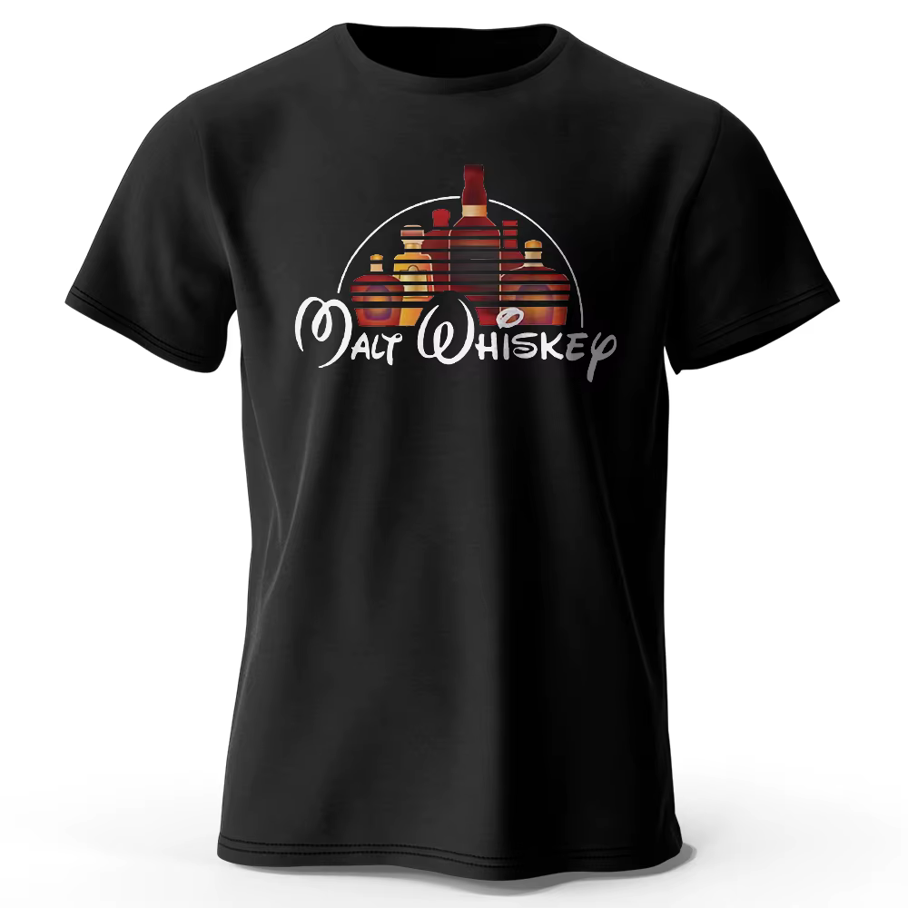 T-Shirt imprimé whisky malte pour hommes et femmes, 100% coton, surdimensionné, graphique drôle, hau