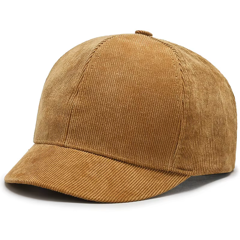 Casquette de baseball brodée en velours côtelé pour hommes et femmes, chapeau de soleil réglable pou