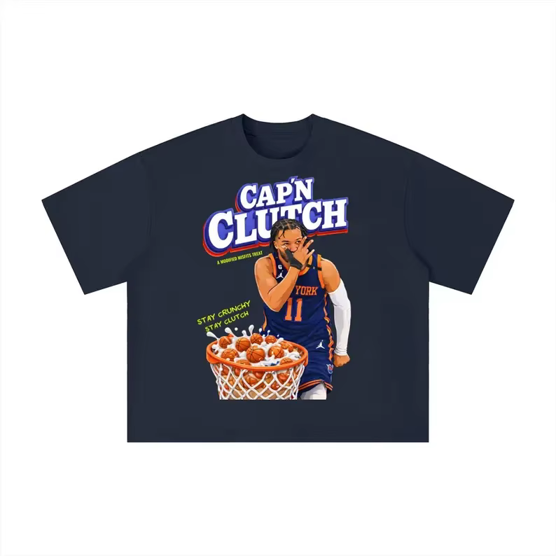 T-shirt CAPN CLUTCH Knicks pour hommes et femmes, 100% coton, été 2026, vêtements graphiques rétro N