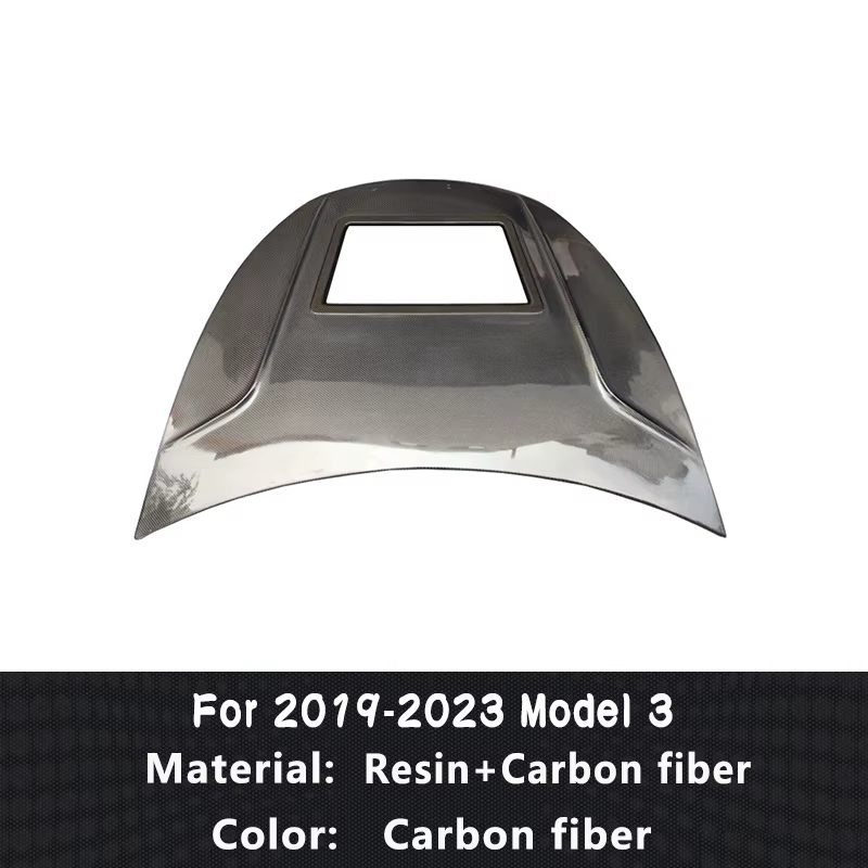 Capot de Moteur Avant en Fibre de Carbone, Accessoires de Voiture pour Modification de Kie, Modèle 3