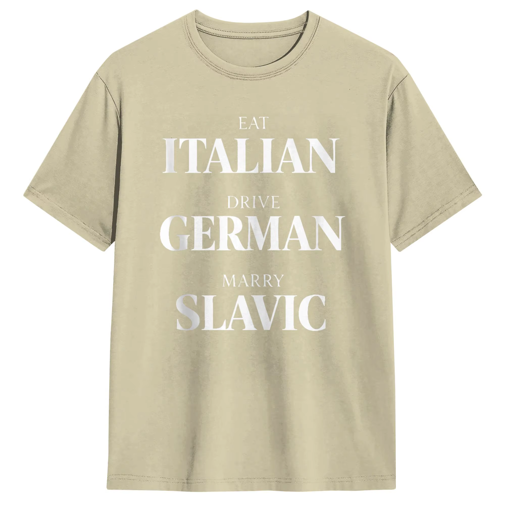 T-shirts pour hommes avec humorisme italien, allemand, slavique, en coton 100%, vintage, à manches c