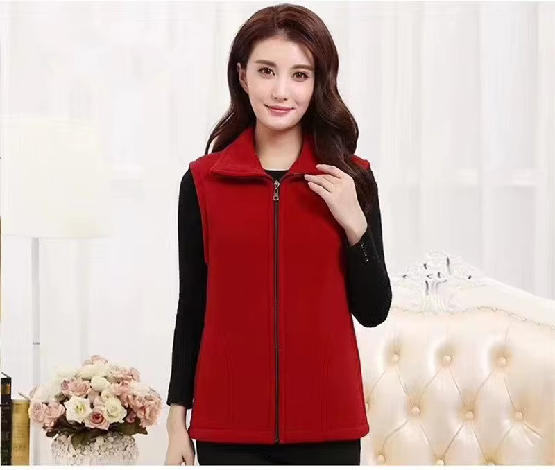 L-4XL Femme Chalecos Automne Hiver GlaJacket Slim Mère Vêtements D'âge Moyen Femmes Printemps Sourir