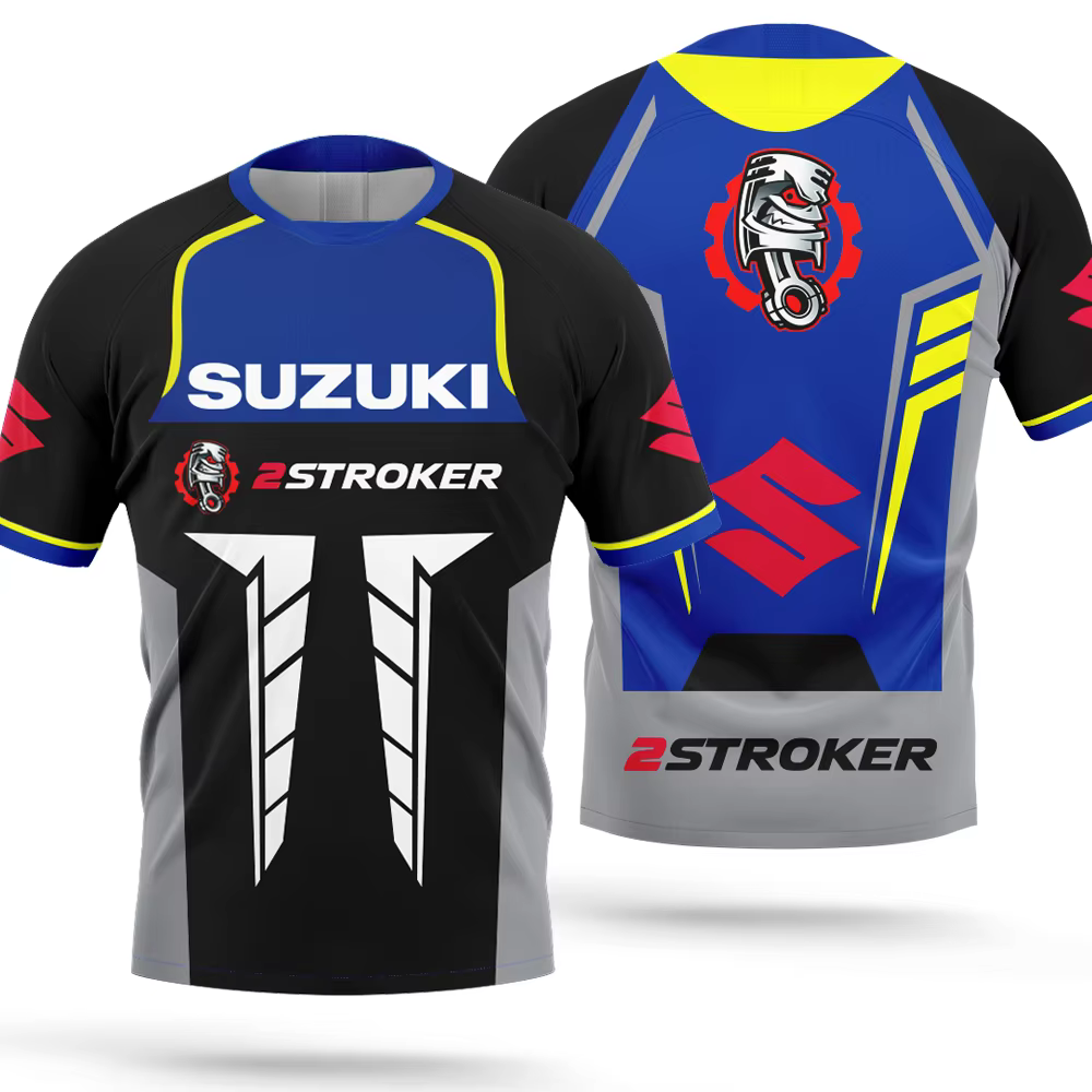 T-shirt d'été à manches courtes pour hommes de l'équipe de course Suzuki, nouvelle collection 2026, 