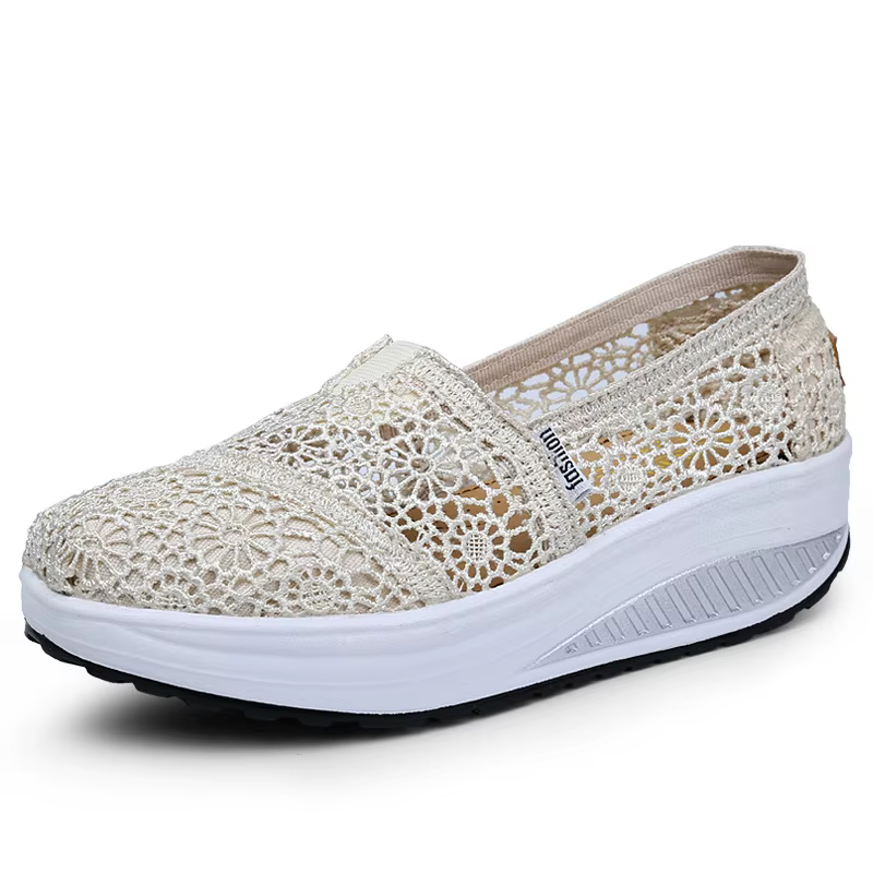 BeckyWalk-Chaussures décontractées en toile pour femmes, baskets à plateforme respirante, chaussures