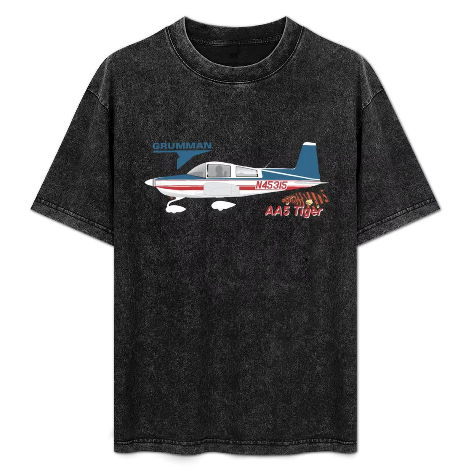 T-shirt Grumman AA5 Tiger, T-shirt au design graphique simple