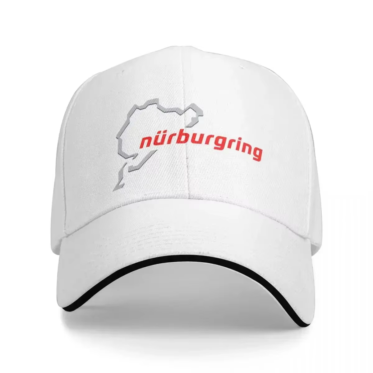 Nurburgring rouge gris pâle et gris foncé casquette de Baseball Vintage Rugby papa chapeau livraison