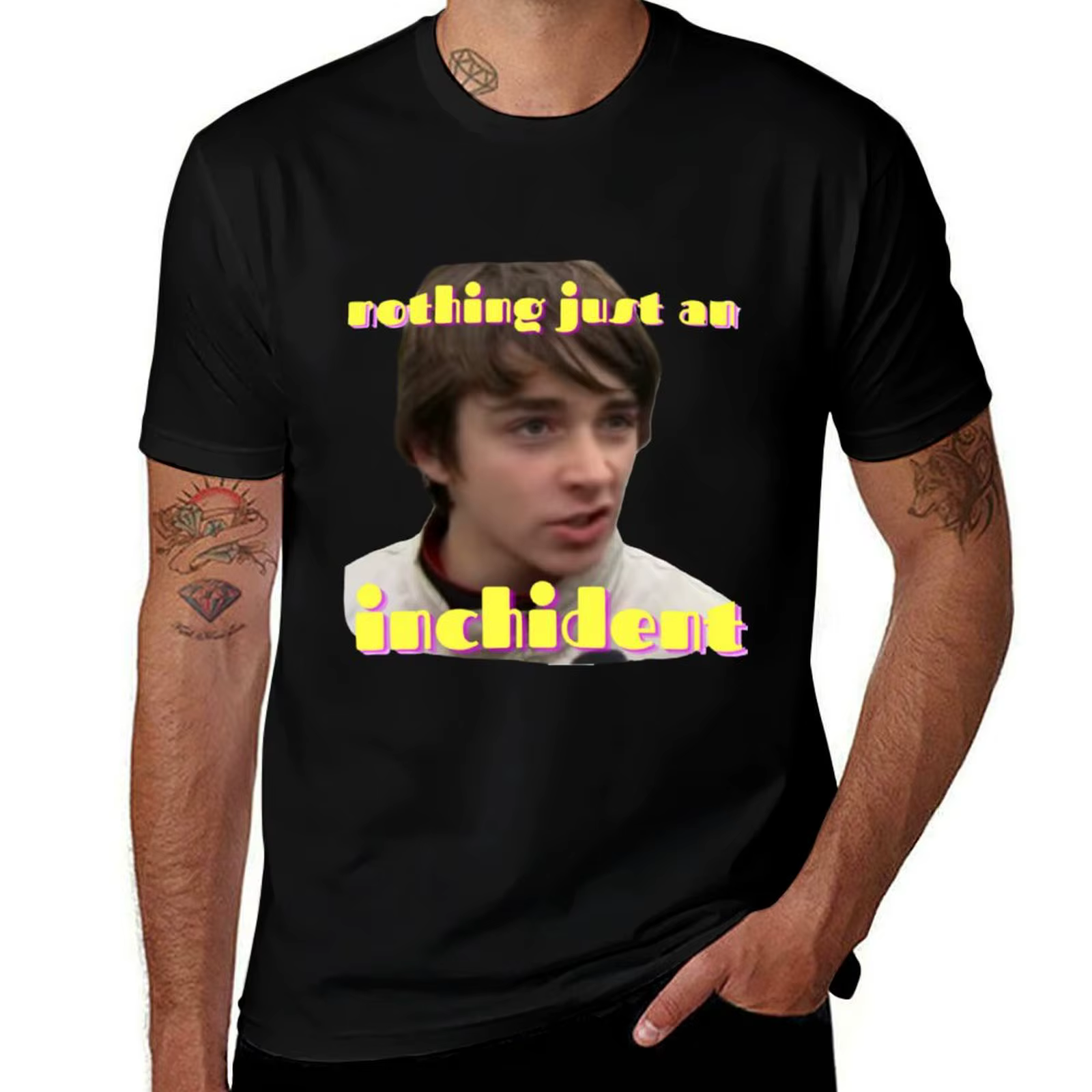 T-shirt autocollant pour homme, Charles Leclerc, Rien qu'un incident, Meme F1, Sweat pour garçon, Gr