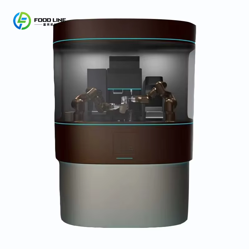 Machine à café robotisée personnalisée pour barista, bras robotique, kiosque à café intelligent, équ