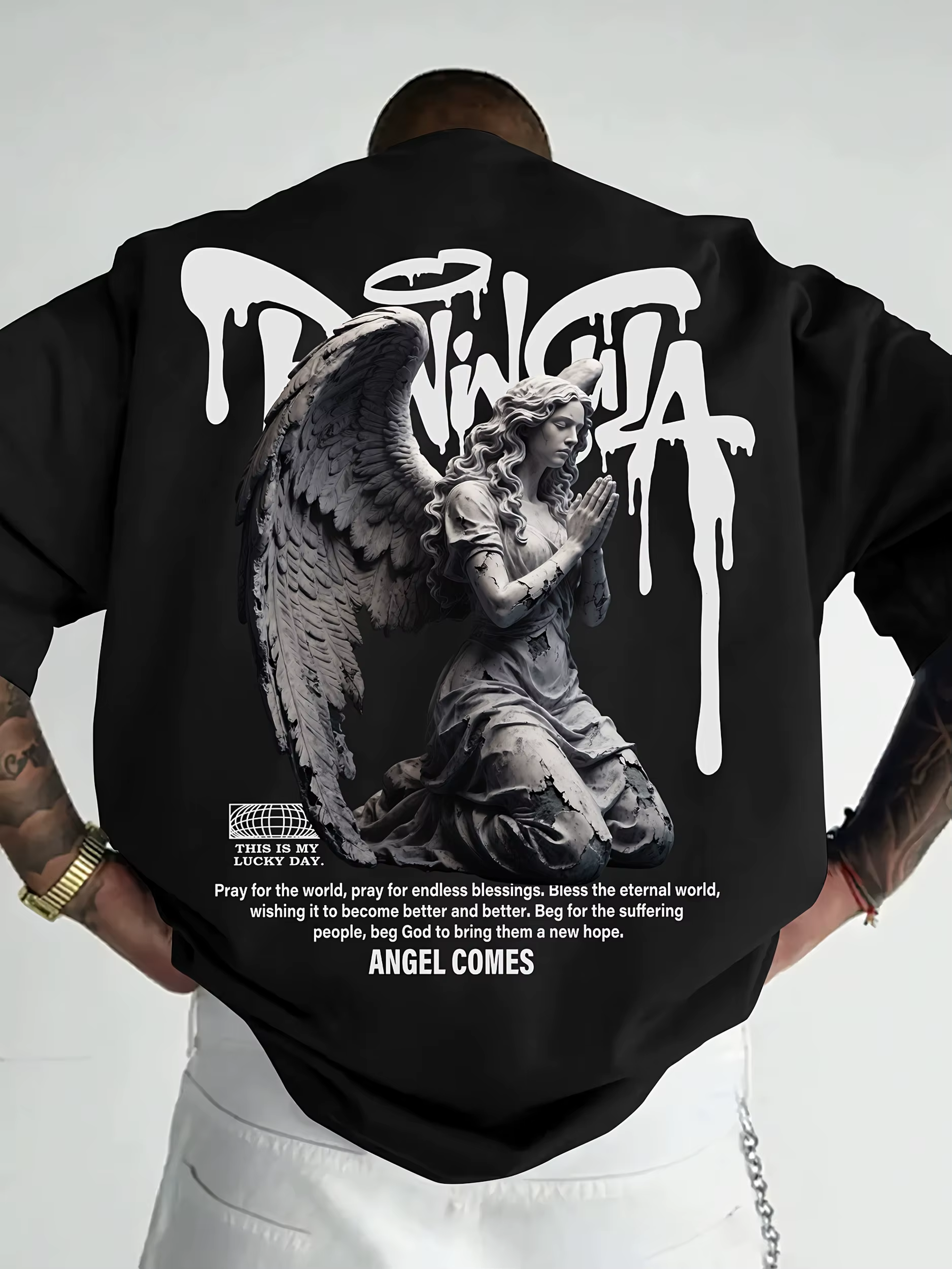 Le nouveau T-shirt pour hommes pour l'été 2025 présente une impression de motifs 3D décontractés, co