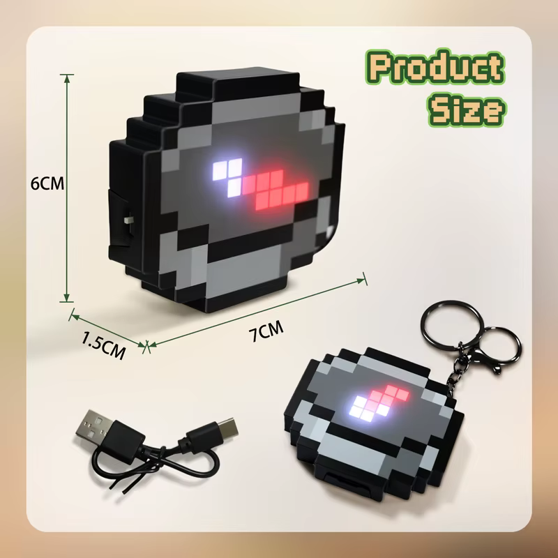 Boussole Pixel vent périphérique design jouet bibelot utilisation boussole mobile porte-clés pendent