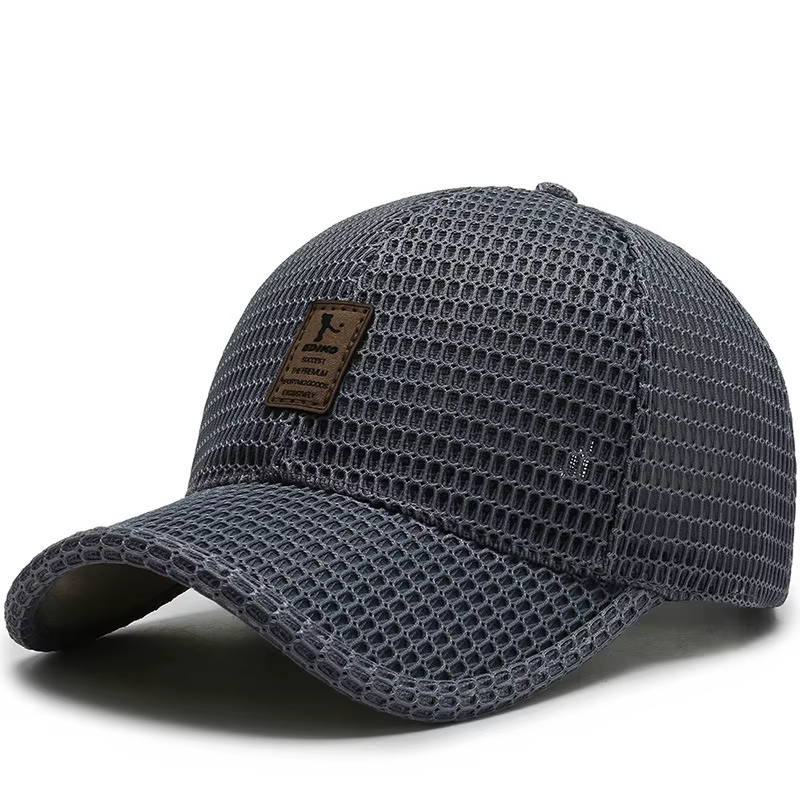 Casquette de baseball respirante pour hommes, plein filet, ombrage, pêche, sports de plein air, lois