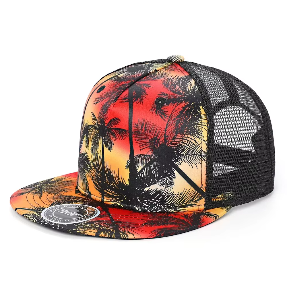 Casquette de baseball unisexe à bord plat, chapeau de camionneur à séchage rapide, casquettes hawaïe