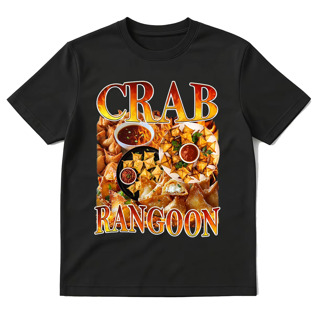 T-shirt vintage Crab Rangoon, style rétro années 90, amuse-gueules amusant, apéritif asiatique, t-sh