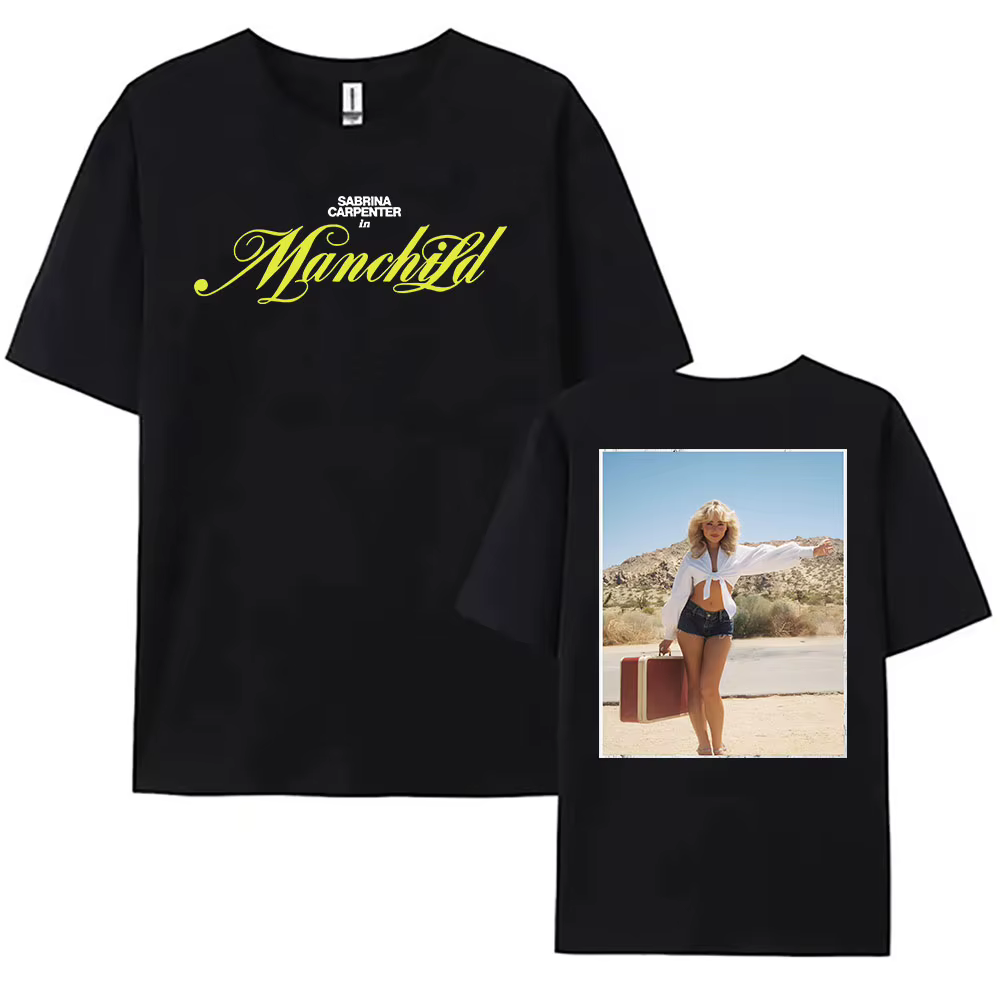 Sabrina charpentier Manchild imprimé T-shirt 2025 mode chanteur graphique t-shirts à manches courtes