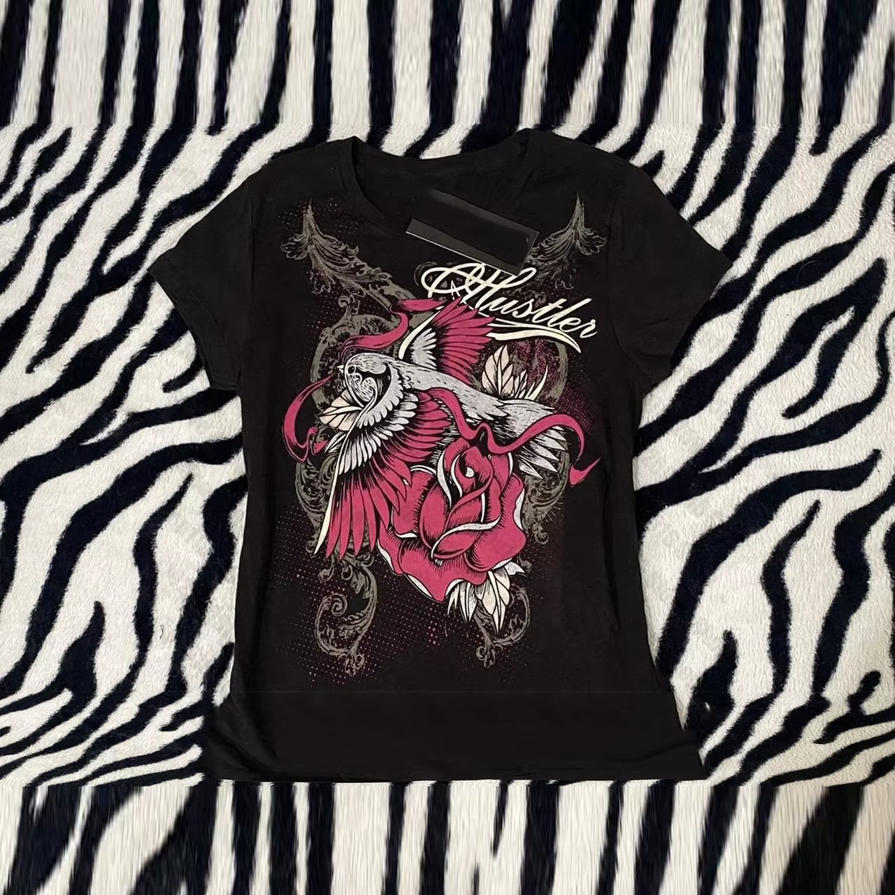 Goth Emo 90s vêtements Vintage femmes recadrée T-shirt 2000s hauts pour femmes 2023 bébé t-shirts Y2