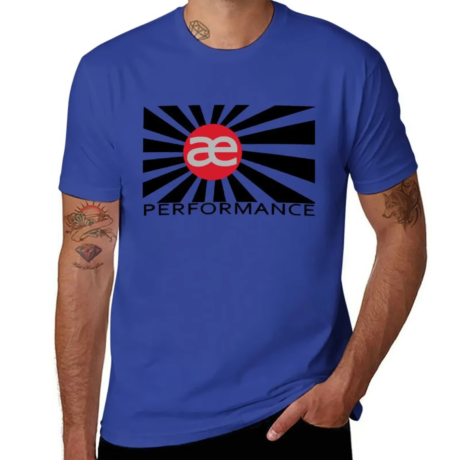 T-shirt graphique à manches courtes et col rond pour hommes, haut d'été pour garçons, impression ani