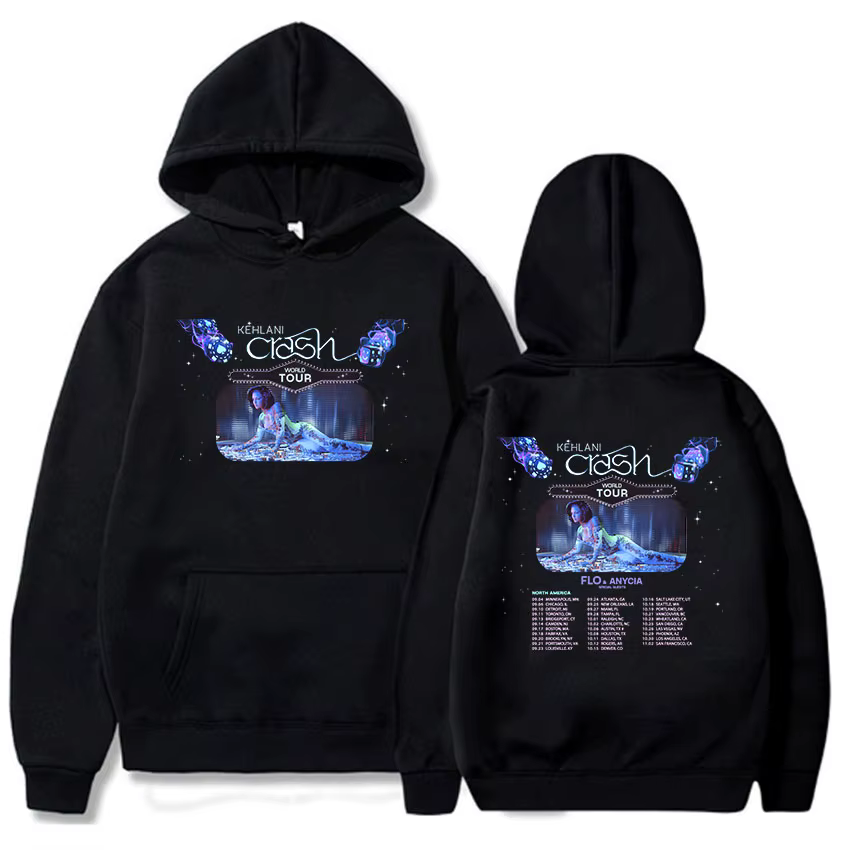 Kehlani-Pull à capuche Crash World Tour avec impression graphique pour femme, sweats à capuche chaud