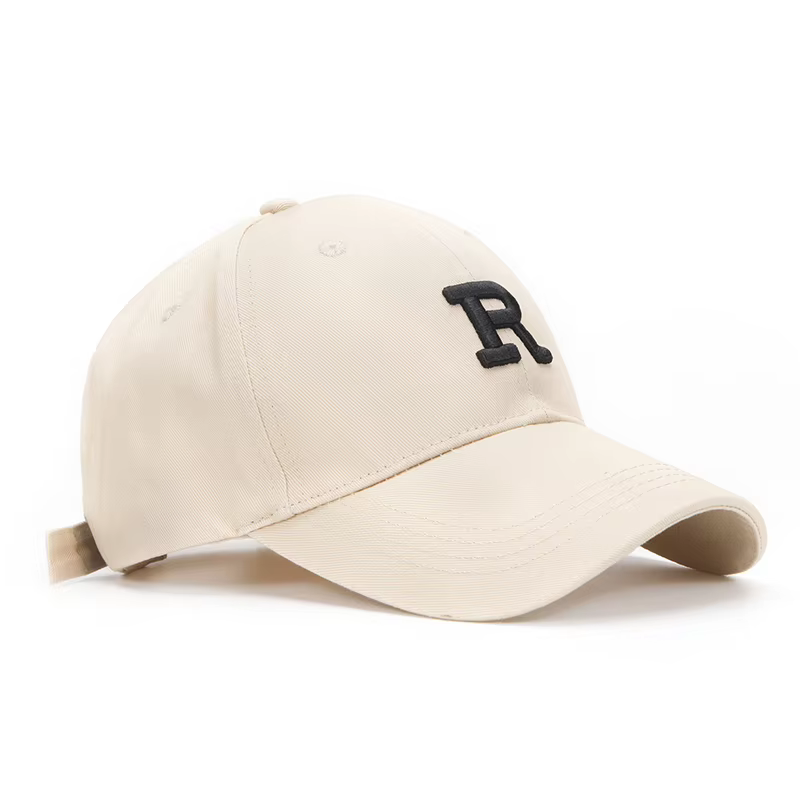 Casquette de baseball brodée lettre R en coton, style Dad Hat, réglable, pour hommes et femmes, stre