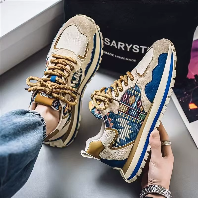 Chaussures de sport décontractées pour hommes, style papa tendance, basses, respirantes, confortable