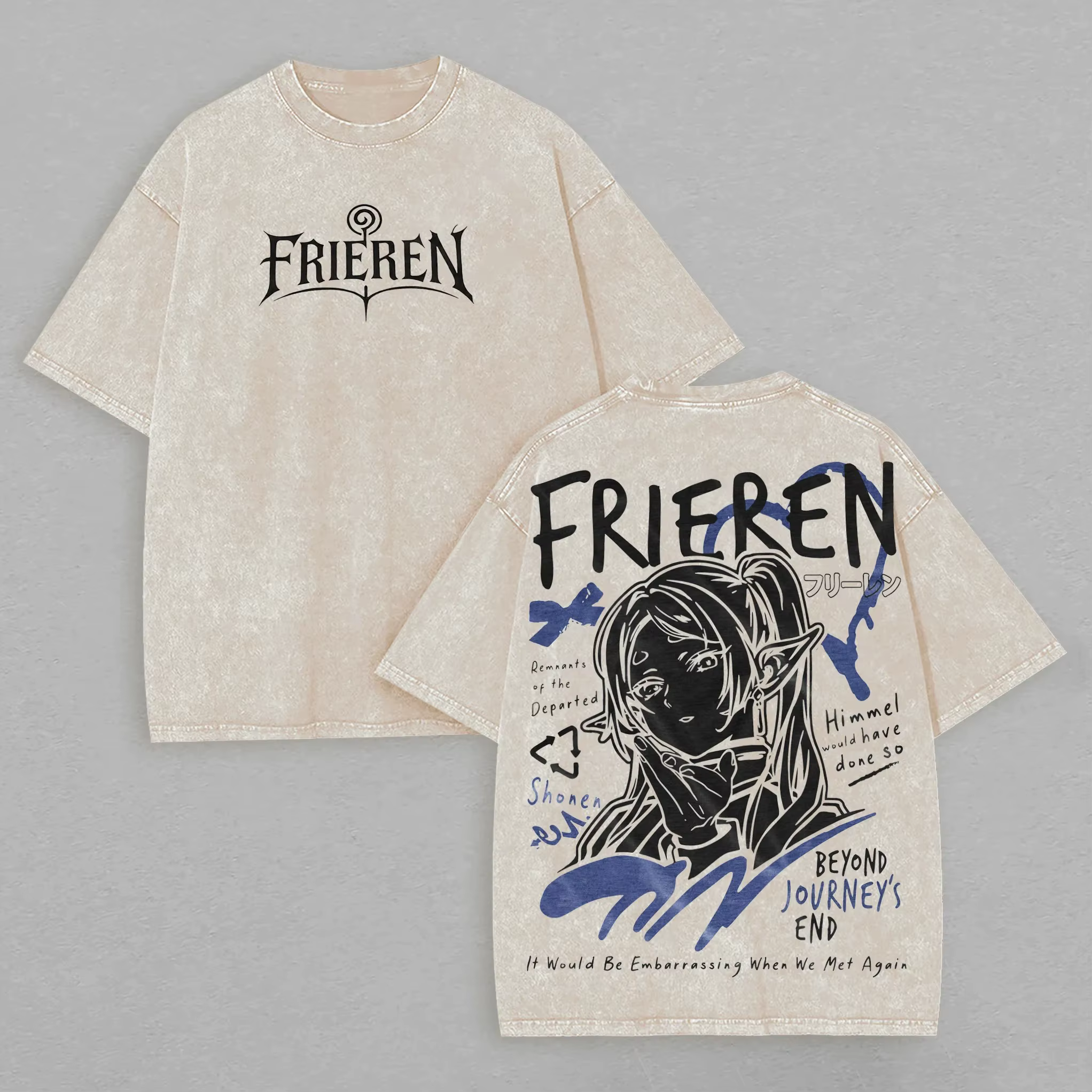 Frieren Beyond Journey's End T-shirt unisexe pour hommes, vêtements tendance, T-shirt surdimensionné