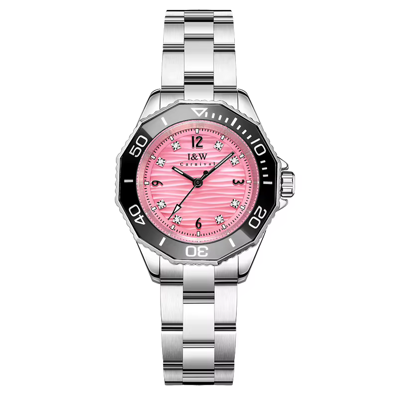 IW CARNIVAL-Montres à Quartz Suisse pour Femme, Marque de Luxe, Saphir, Shoous, Entièrement en Acier