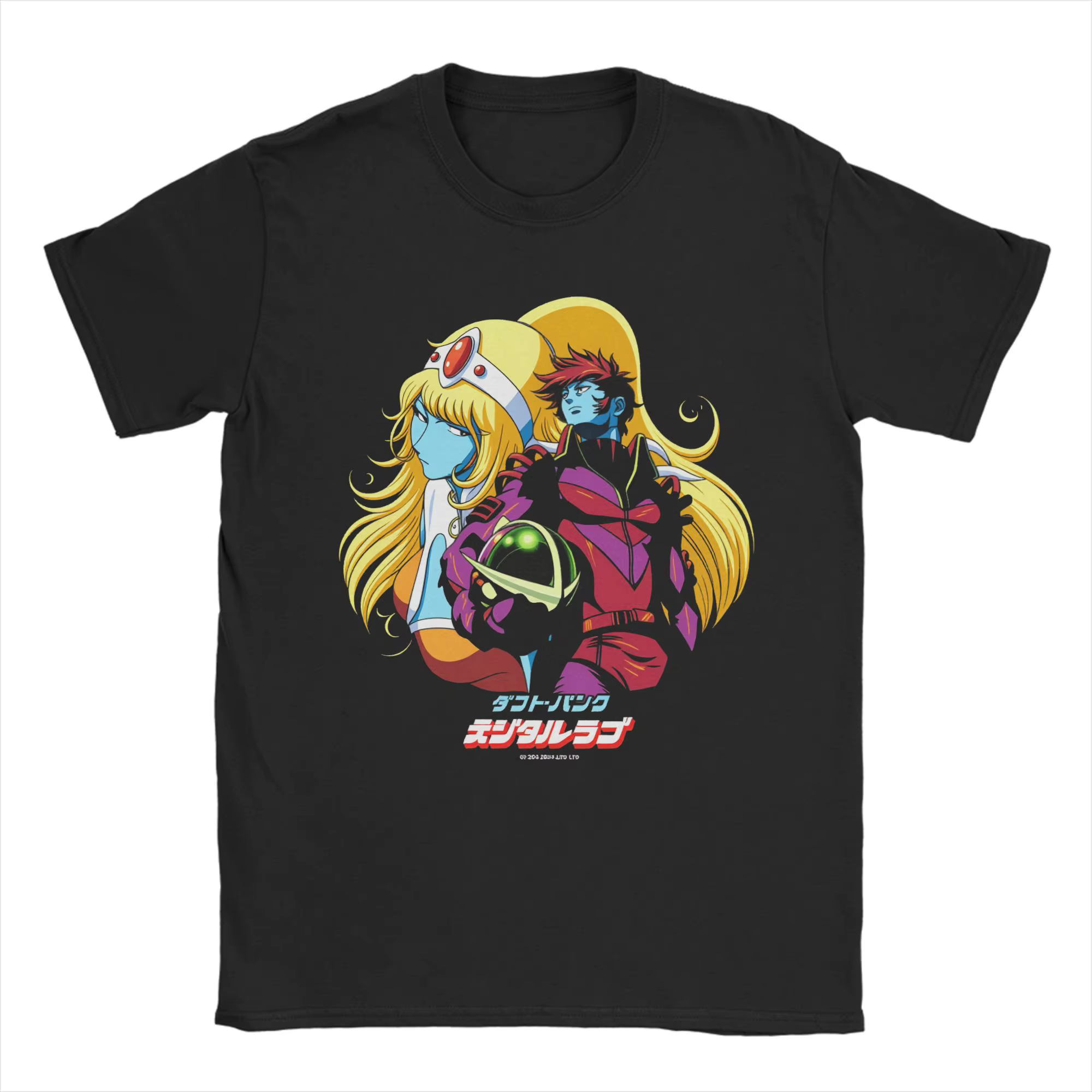 DAFT PUNK et Leiji Matsumoto T-Shirt d'été cool pour hommes, 100% coton, col rond, grande taille, T-