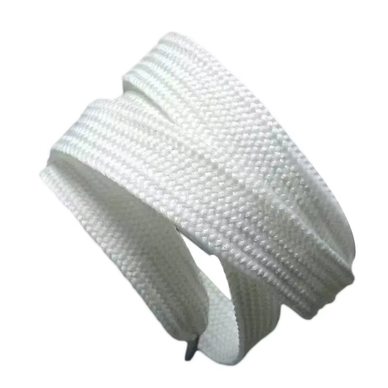 Lacets Plats Épais Sans artificiel asticité pour Chaussures de dehors, Accessoires Blancs de Loisirs
