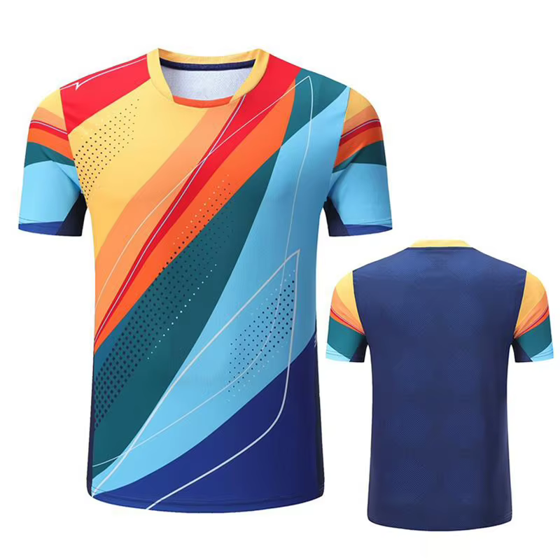 T-shirt graphique de tennis de table 3D pour hommes et femmes, vêtements de badminton décontractés, 
