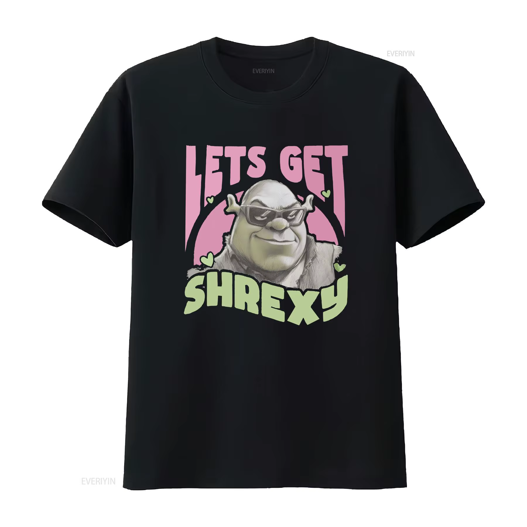 T-shirt Lets Get Shrexy, vêtements alternatifs, manches longues ou courtes, streetwear vintage délav