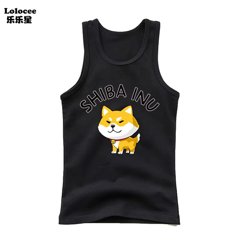 Dabbing-T-shirt sans manches pour chien Shiba Inu, vêtements pour les amoureux des animaux de compag