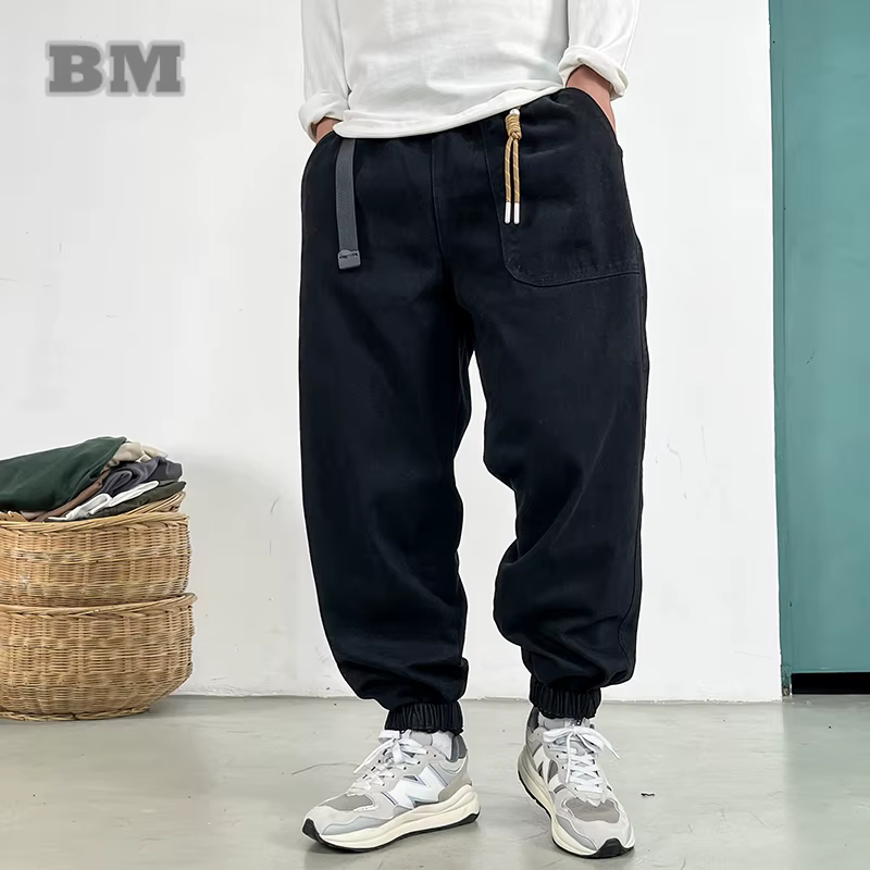 Pantalon de jogging baggy pour homme, streetwear américain, grande taille, décontracté, vintage, hip