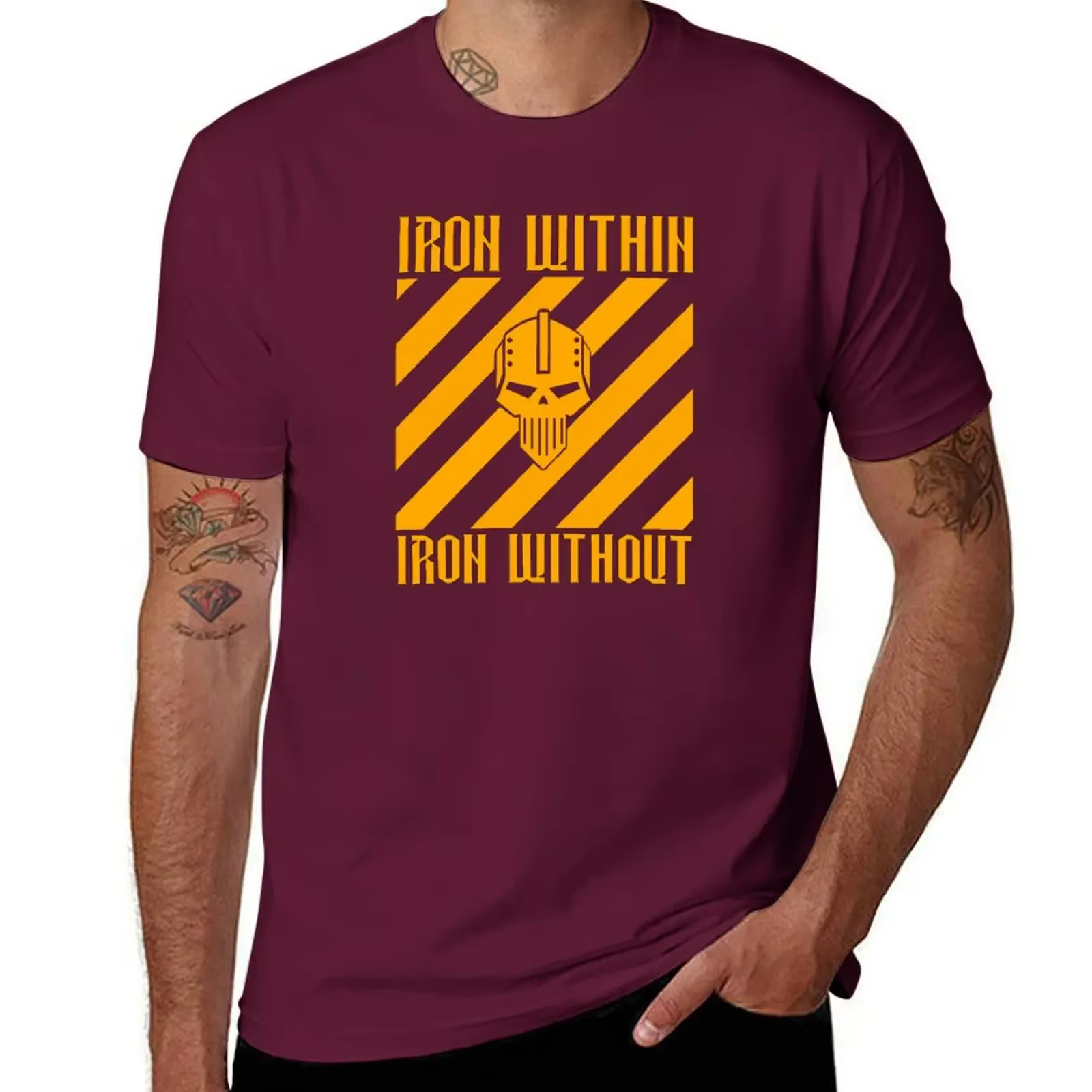T-shirt Iron Warriors pour garçons, imprimé animalier, noir, nouvelle édition, t-shirts unis pour ho