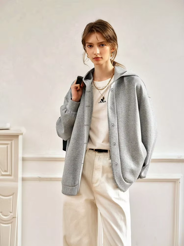 OLrain Veste à capuche pour femme, nouvelle collection automne 2026, style décontracté pour le quoti