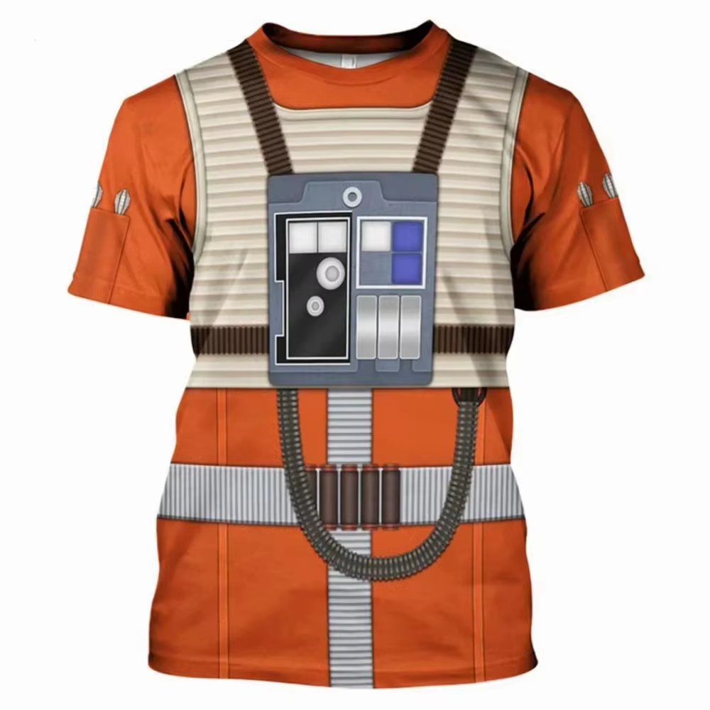 T-shirt de cosplay Darth Vader, imprimé 3D intégral, t-shirt pour homme, nouvelle mode, manches cour