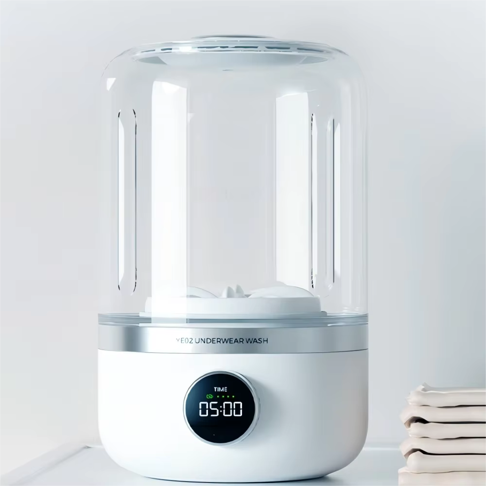 Machine à laver sans fil, nettoyeur de sous-vêtements portable, mini chaussettes 1L, seau à linge dé