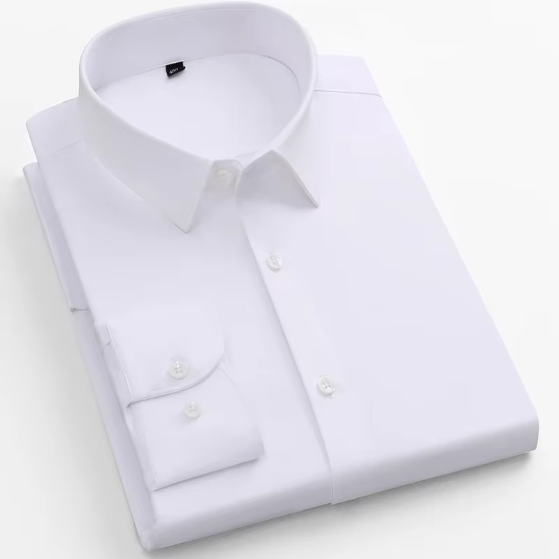 Chemises Anti-rides pour hommes, chemises habillées à manches longues pour coupe cintrée, chemisier 