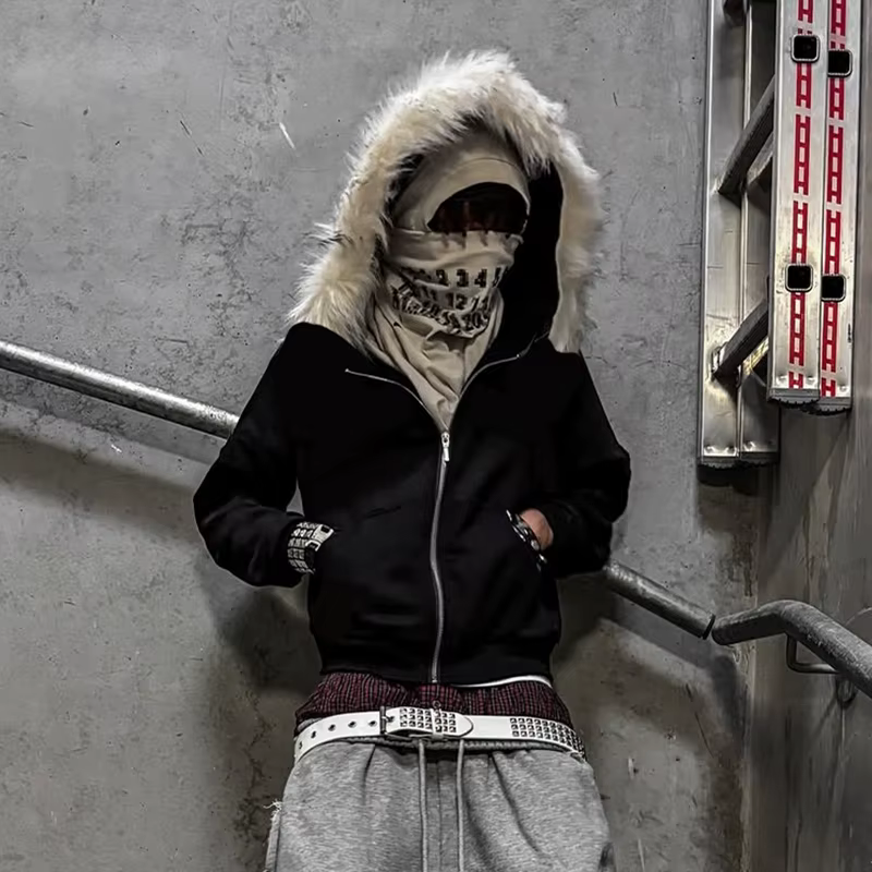 Sweat à capuche à manches longues, chapeau moelleux, couleur unie, décontracté, manteau rétro, tenda