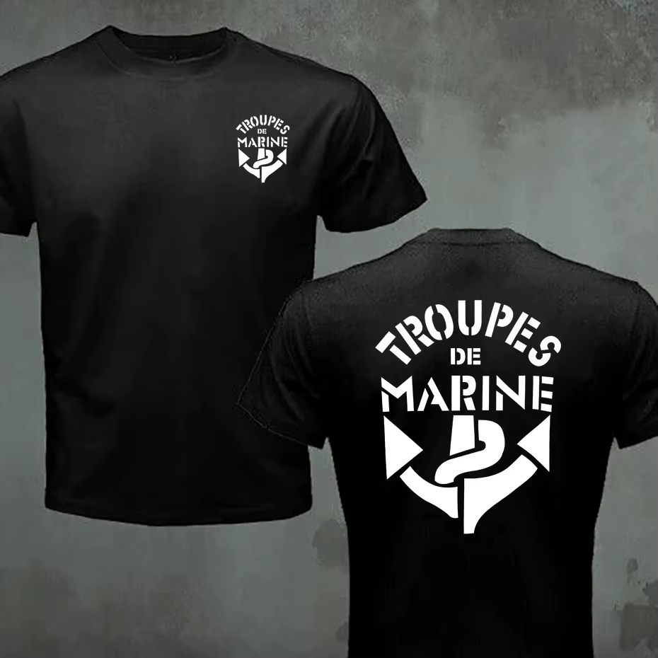 T-shirt militaire des troupes coloniales françaises pour hommes, T-shirt militaire des Marines, DulC