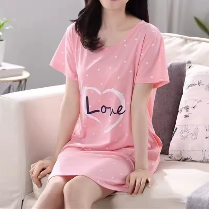T-shirt imprimé sexy et mignon pour femme, 3 tailles, robe de nuit, vêtements de maison, tenue décon