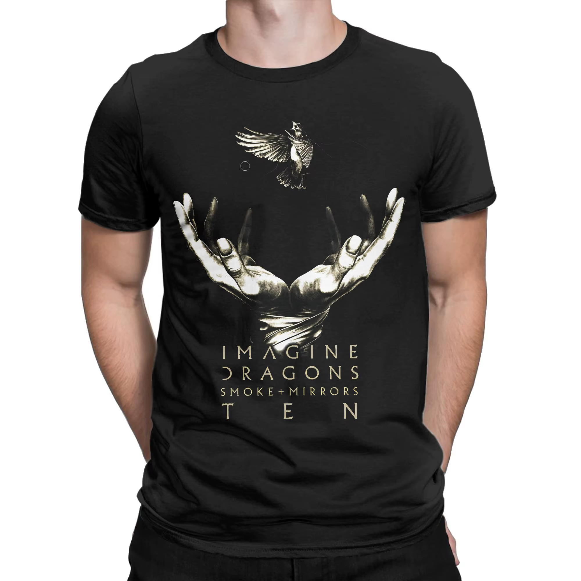 Imagine Dragons réflexions Fans Tour 2025 100 coton T-Shirt pour adulte été Vintage t-shirts col ron