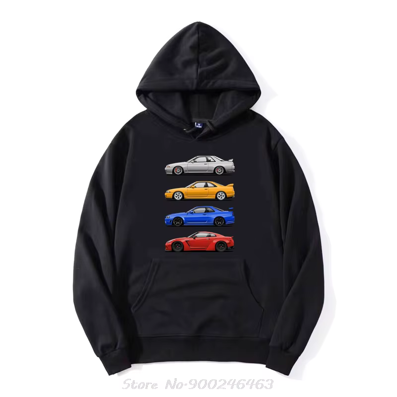 Sweat à capuche grande taille JDM Car 80s, pull drôle, veste en coton adulte, sweat à capuche zippé,