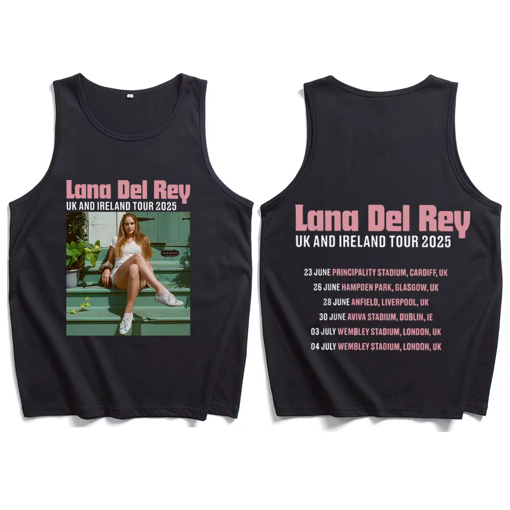 Lana Del Rey royaume-uni et irlande stade Tour 2025 débardeurs gilet T-shirt sans manches décontract