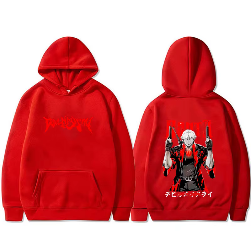 Sweat à capuche vintage Devil May Cry Dante pour homme et femme, style gothique, streetwear oversize