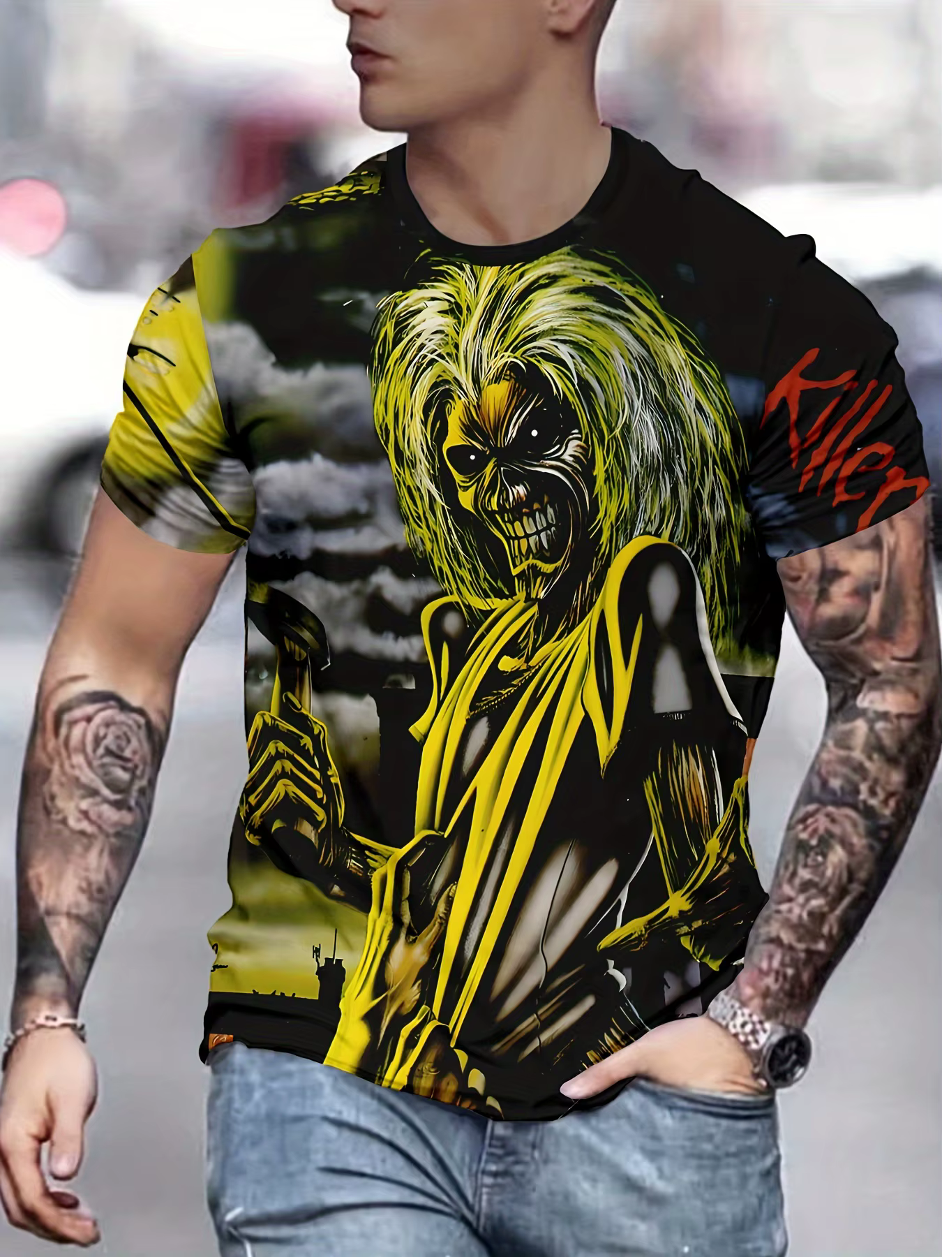 Bold Monster Graphic Tee pour Homme, T-Shirt à Manches Courtes, Confortable, Ready for Summer, Desig