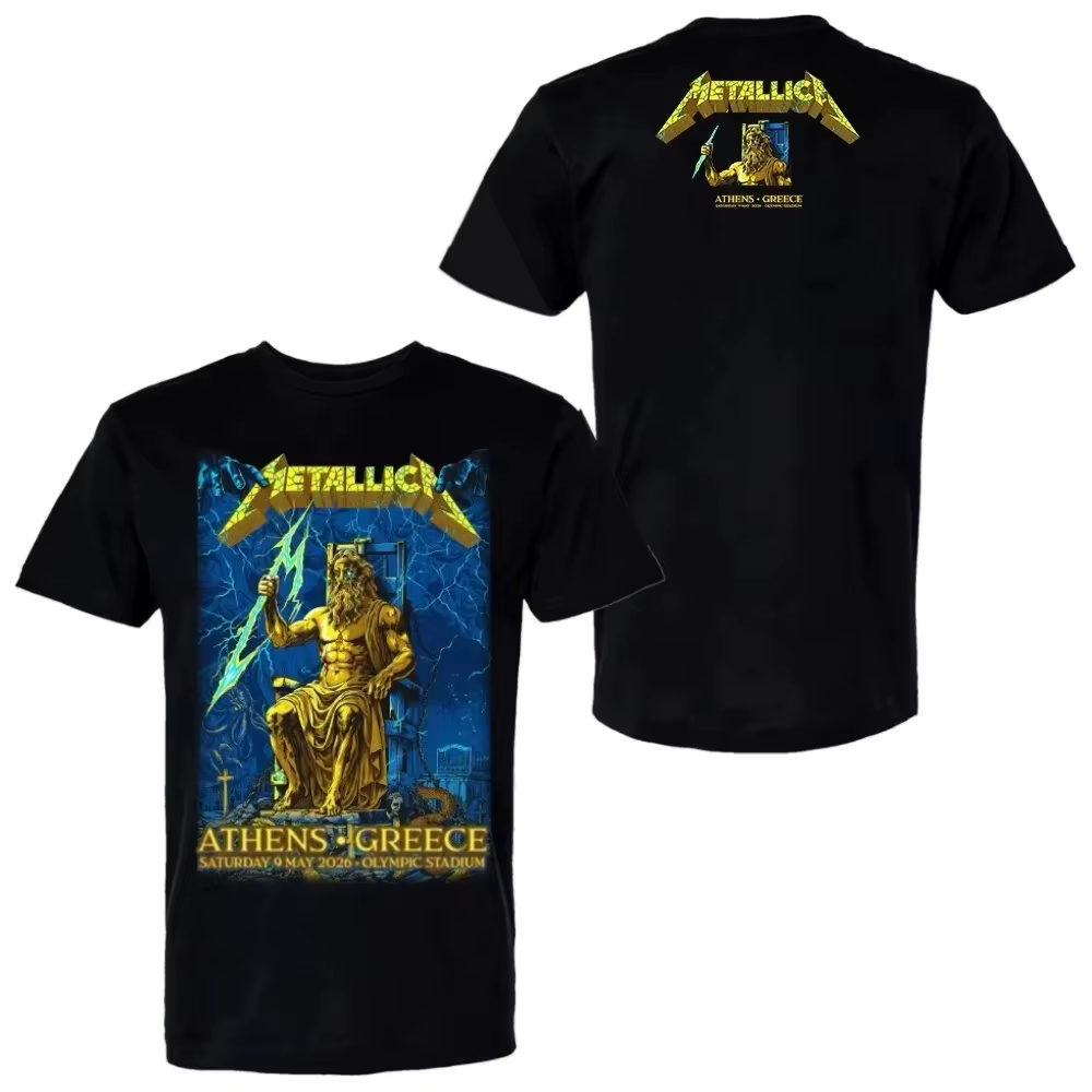 T-shirt Metallica M72 World Tour 2026 Merch 100_Cotton unisexe pour hommes et femmes, T-shirts Y2k d