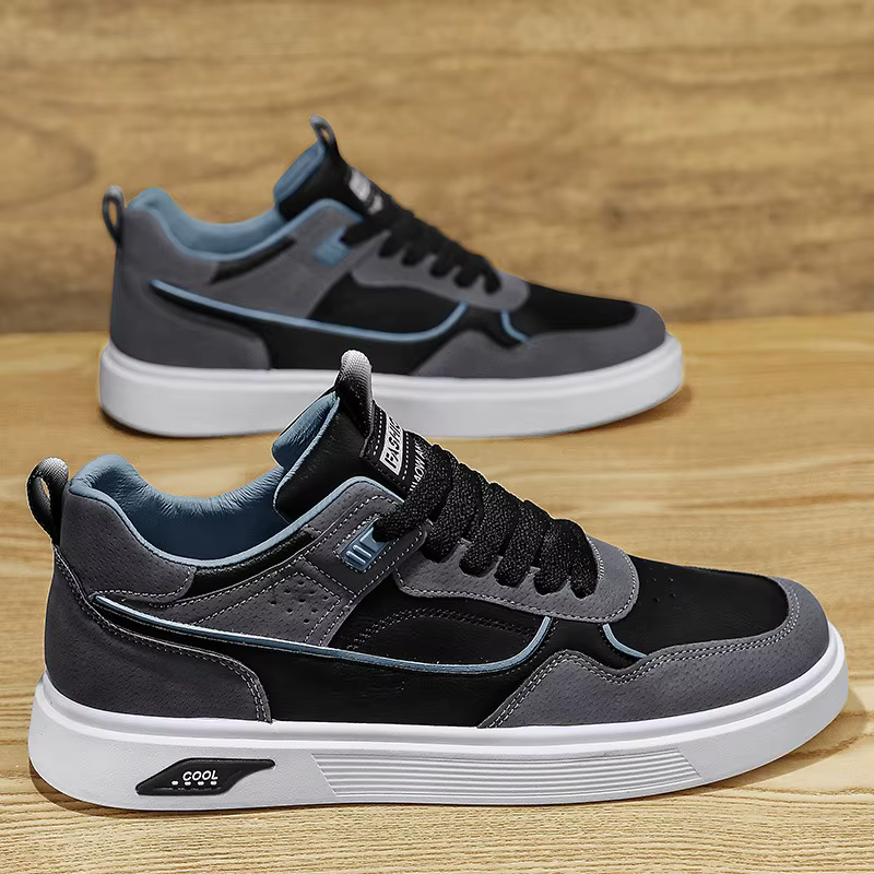 Chaussures décontractées pour homme, baskets en cuir confortables pour la marche quotidienne, respir