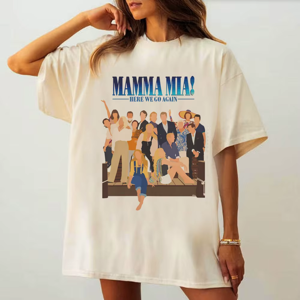 Mamma Mia – t-shirt rétro pour femme, culture pop rétro, confortable, style grunge coréen, kawaii, s